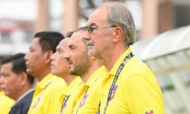 HLV Gerd Zeise thất vọng về thái độ thi đấu của U22 Myanmar.