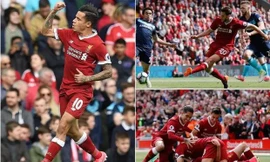 Niềm vui của các cầu thủ Liverpool.