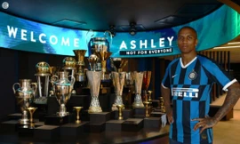 Ashey Young trong ngày ra mắt Inter Milan.