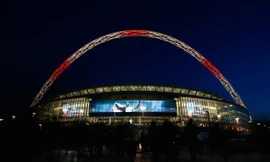 SVĐ Wembley, nơi dự tính sẽ tổ chức trận giao hữu giữa Anh và Pháp vào ngày 17/11 tới.