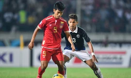 Aung Thu là cầu thủ đáng chú ý nhất của U22 Myanmar.