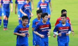 Xuân Trường trong màu áo tuyển Việt Nam.