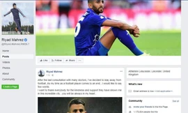 Facebook cá nhân của Riyad Mahrez bất ngờ xuất hiện thông tin tiền vệ này giải nghệ.