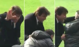 HLV Conte toan nện cả trợ lý của Chelsea.