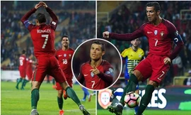 Ronaldo ghi 4 bàn vào lưới Andorra.