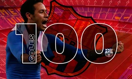 Neymar cán mốc 100 bàn cho Barcelona.