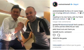 Andres Iniesta trên đường gia nhập Vissel Kobe.