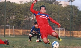 Văn Khánh dính chấn thương trong buổi tập gần nhất của U23 Việt Nam.