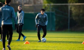 Đoàn Văn Hậu trong buổi tập mới nhất cùng SC Heerenveen.