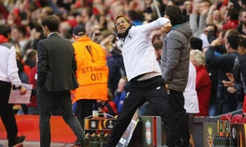 Jurgen Klopp phấn khích khi Liverpool giành vé vào chung kết Europa League.