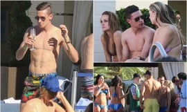 Julian Draxler cùng đồng đội vui vẻ tại Las Vegas.