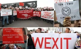 Fan Arsenal biểu tình, đòi HLV Wenger từ chức.