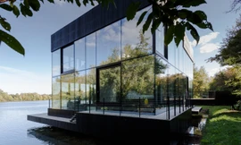Biệt thự kính soi bóng bên hồ mở tầm nhìn 360 độ 