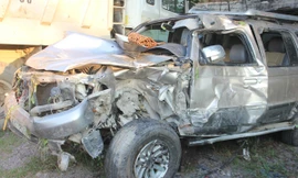 Chiếc xe ô tô sau vụ tai nạn