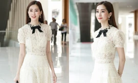 Hoa hậu Thu Thảo 'tái xuất' quyến rũ với váy xuyên thấu