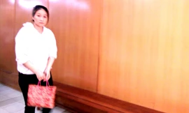 ‘Chủ chứa’ Lâm Thị Thùy Dung tại tòa ngày /4. Ảnh: Tân Châu