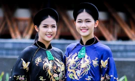 Ngọc Hân, Thanh Tú diễn áo dài tại tiệc chiêu đãi các phu nhân ở APEC