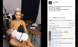 Thảo Trang chia sẻ hình ảnh cho con bú trong hậu trường quay MV mới.