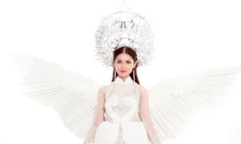 Quốc phục mang hình ảnh con cò và luỹ tre của Á hậu Thuỳ Dung