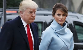 Bà Melania được tạo hình theo phong cách quý phái trong lễ nhậm chức của chồng. Ảnh: Rex