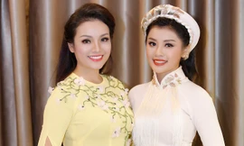 Sao Mai Thu Hằng, Tân Nhàn 'đọ sắc' lộng lẫy với áo dài