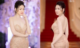 Á hậu Tú Anh khoe chân dài, da trắng không tì vết