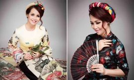 Hoa hậu Diệu Hoa trẻ đẹp ngỡ ngàng với áo dài Tết