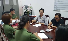 Ngô Thanh Vân trong buổi làm việc với công an tỉnh Vũng Tàu.