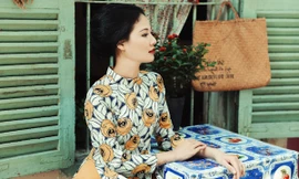 Trần Thị Quỳnh hoá thiếu nữ Sài Gòn xưa với áo dài