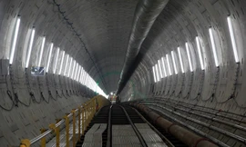 Nhà thầu đã thi công đào hơn 400m ngầm tuyến metro đoạn từ nhà ga Ba Sơn đến nhà ga Nhà hát TP. Ảnh: H.B.