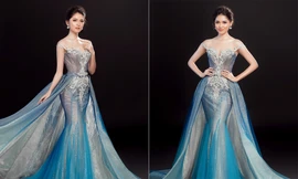 Thuỳ Dung lộng lẫy trong bộ dạ hội chính thức tại Hoa hậu quốc tế