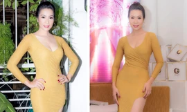 Á hậu Trịnh Kim Chi chúc mừng ca sĩ Long Nhật