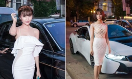 Diệp Lâm Anh, Ngọc Duyên 'đọ' xế hộp tiền tỷ tại sự kiện