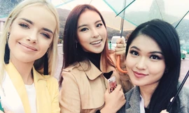 Thuỳ Dung được BTC Hoa hậu quốc tế đưa đi tiêm phòng thuỷ đậu