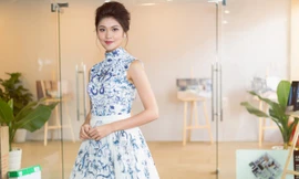 Á hậu Thuỳ Dung diện váy xoè như công chúa dự sự kiện