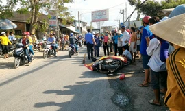 Hiện trường vụ tai nạn.