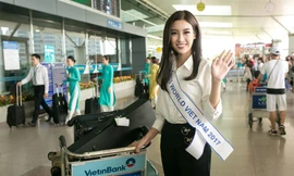 Hoa hậu Mỹ Linh rời Việt Nam, bắt đầu chinh phục Miss World 2017