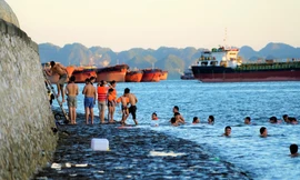 Bất chấp nguy hiểm, nhiều người ở Hạ Long vẫn 'tắm chui'