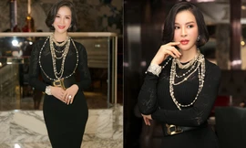 MC Thanh Mai mặc váy bó sát khoe đường cong quyến rũ ở tuổi 46 