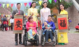 Hoa hậu Ngọc Hân, Tiểu Vy mặc áo dài hoá 'Nàng Xuân' ghi hình Tết