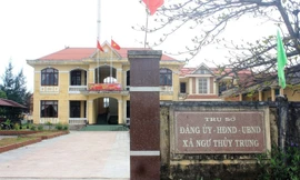 Trụ sở xã Ngư Thủy Trung – một trong những đơn vị hành chính cấp xã phải sắp xếp.