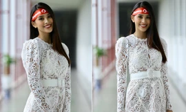Hoa hậu Tiểu Vy và dàn người đẹp rạng rỡ tham dự ngày hội Chủ nhật Đỏ