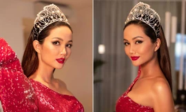 H'Hen Niê bất ngờ để tóc dài, đội vương miện để chiều lòng fans