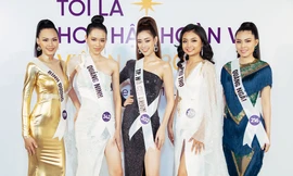 Đào Hà, Tường Linh diện váy xẻ gợi cảm, nổi bật giữa top 60 Hoa hậu Hoàn vũ VN