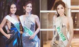 Nhật Hà mặc váy đuôi cá lộng lẫy 'lấn át' dàn thí sinh Hoa hậu chuyển giới