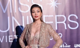 Thanh Hằng lộ vòng 1 'bỏng rẫy' tại đêm bán kết Hoa hậu Hoàn vũ 