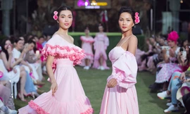 H'Hen Niê và Lệ Hằng thân thiết như chị em, cùng làm vedette trên sàn catwalk