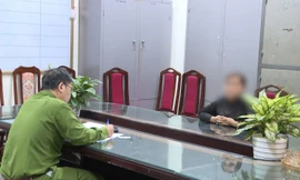 Chị Nhiền tại Cơ quan Công an