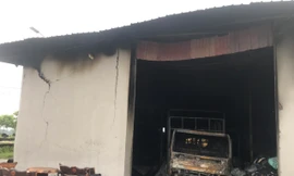 Hiện trường vụ cháy.