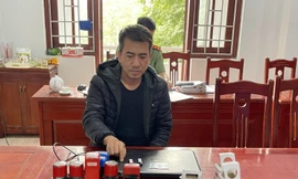 Đối tượng Trần Như Trung- một trong sáu đối tượng trong đường dây mua bán trái phép hoá đơn và tang vật vụ án.